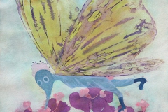 刘丽芬Liu Lifen 采Collecting Pollen 纸本丙烯水彩Acylic, Water Color and ink on Paper 39X54cm 2016