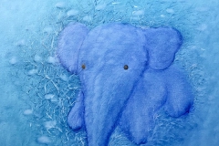 Liu Lifen 刘丽芬 The Elephant 小象 Oil on Canvas 布面油画 70x70cm 2019